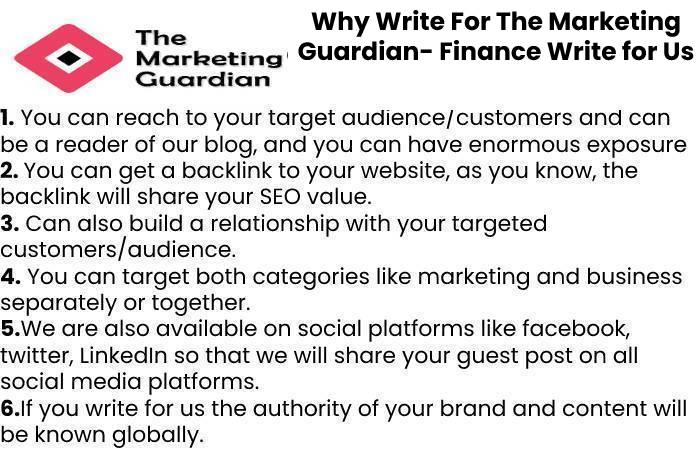 Why Write For The Marketing Guardian- Finance Write for Us