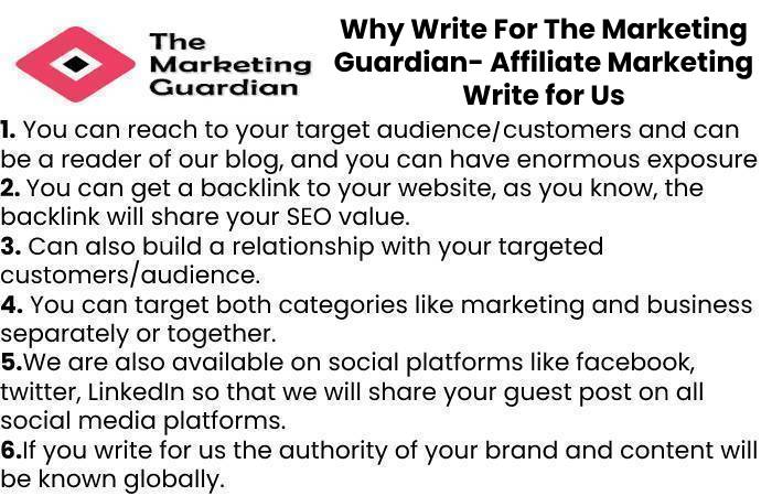 Why Write For The Marketing Guardian- Affiliate Marketing Write for Us