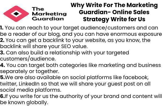 Why Write For The Marketing Guardian- Online Sales Strategy Write for Us