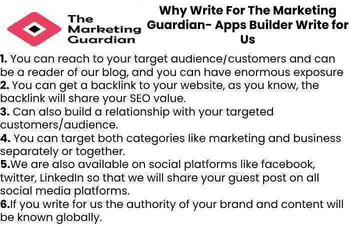 Why Write For The Marketing Guardian- Apps Builder Write for Us