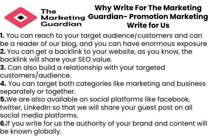 Why Write For The Marketing Guardian- Promotion Marketing Write for Us