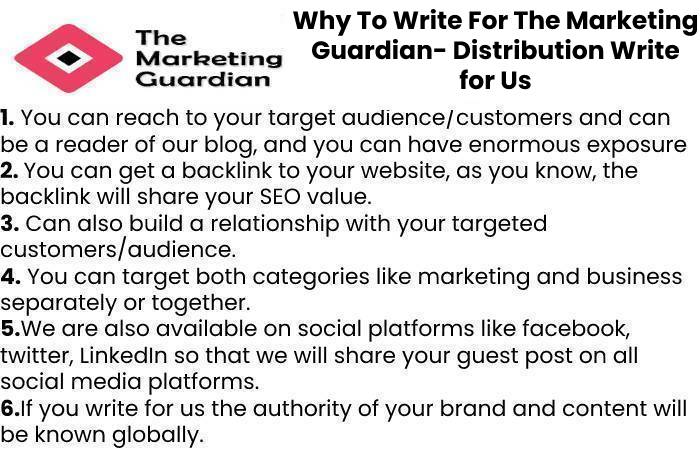 Why To Write For The Marketing Guardian- Distribution Write for Us