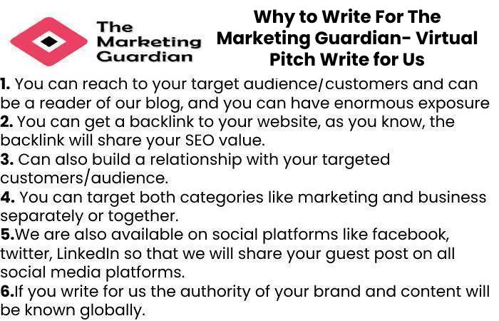 Why to Write For The Marketing Guardian- Virtual Pitch Write for Us