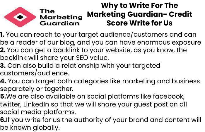 Why to Write For The Marketing Guardian- Credit Score Write for Us