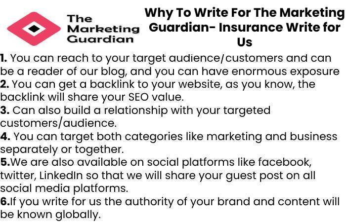 Why To Write For The Marketing Guardian- Insurance Write for Us