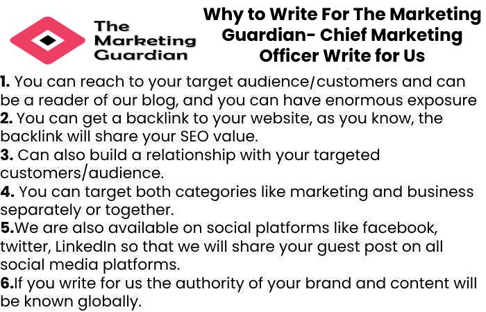 Why to Write For The Marketing Guardian- Chief Marketing Officer Write for Us