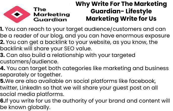 Why Write For The Marketing Guardian- Lifestyle Marketing Write for Us
