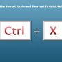 What Is The Correct Keyboard Shortcut To Cut A Cell Value