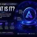 Person reviewing cryptocurrency content on a laptop