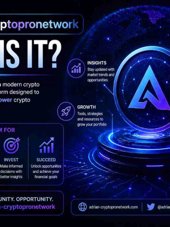 Person reviewing cryptocurrency content on a laptop